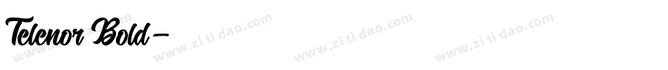 Telenor Bold字体转换